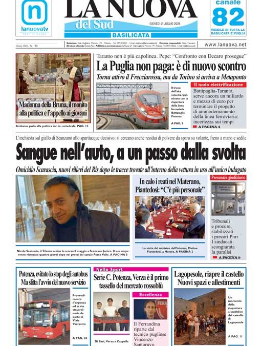 Giovedì 2 luglio 2026