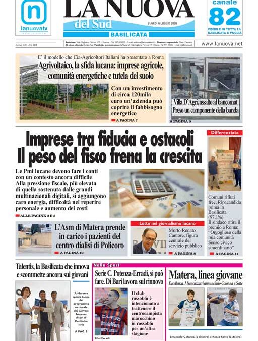 Lunedì 6 luglio 2026