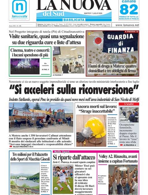 Martedì 7 luglio 2026