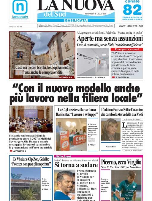 Mercoledì 15 luglio 2026