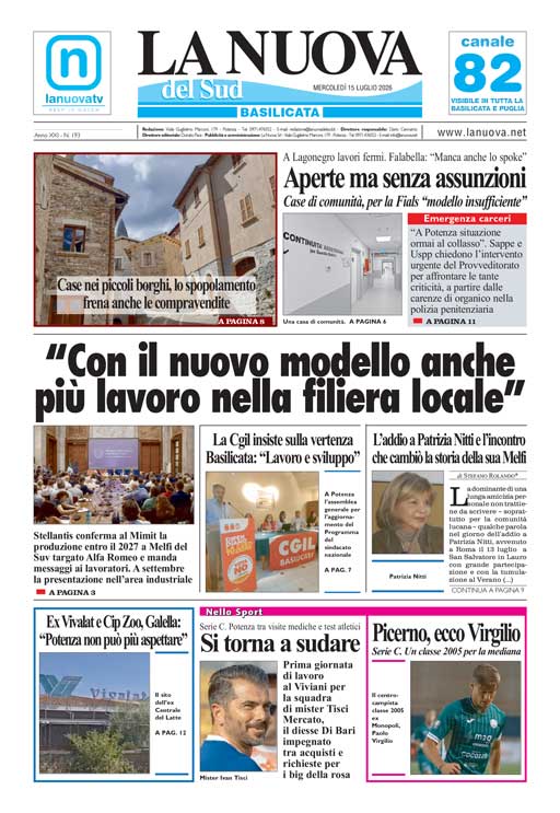 L’Edizione odierna della Nuova del Sud in Edicola Digitale