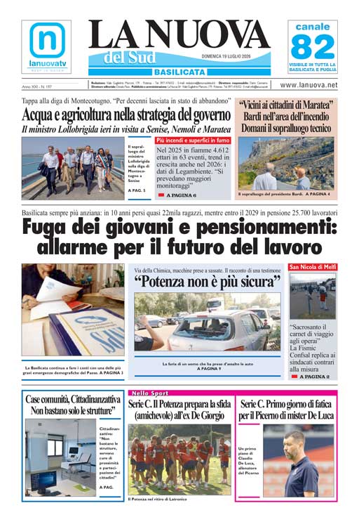 L’Edizione odierna della Nuova del Sud in Edicola Digitale